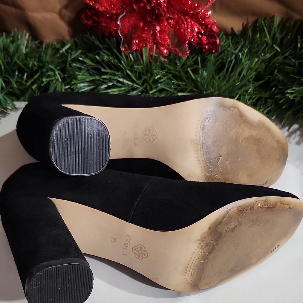 Isola Black Suede Heels - Picture 8 of 10